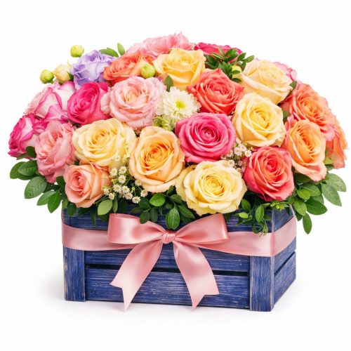 Композиция в ящике «Тепло лета»