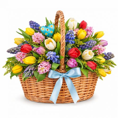 Корзина с живыми цветами «Летний привет»