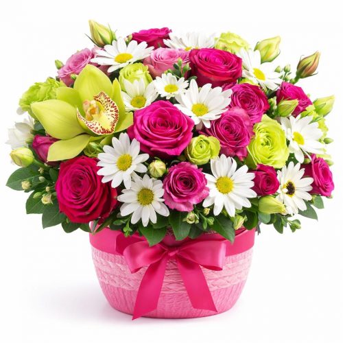 Композиция в корзине «Тропический рай»