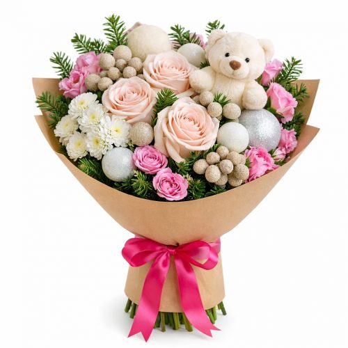 Букет цветов «Новогодний уют»