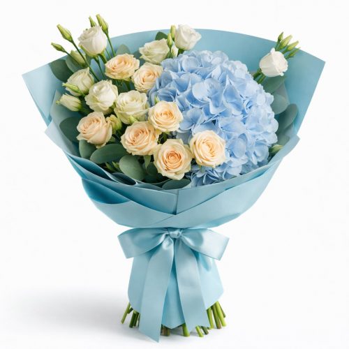 Букет из свежих цветов «Голубая мечта»