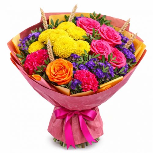 Цветочный букет «Солнечная палитра»